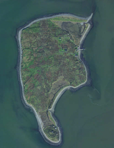 Aerial view of Scattery Island | Data from the [Digital Glode Maps Database] accessed through the Heritage Maps Viewer at www.heritagemaps.ie, [15/01/2020]